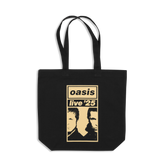 Live '25 Gold Logo Tote Bag Black