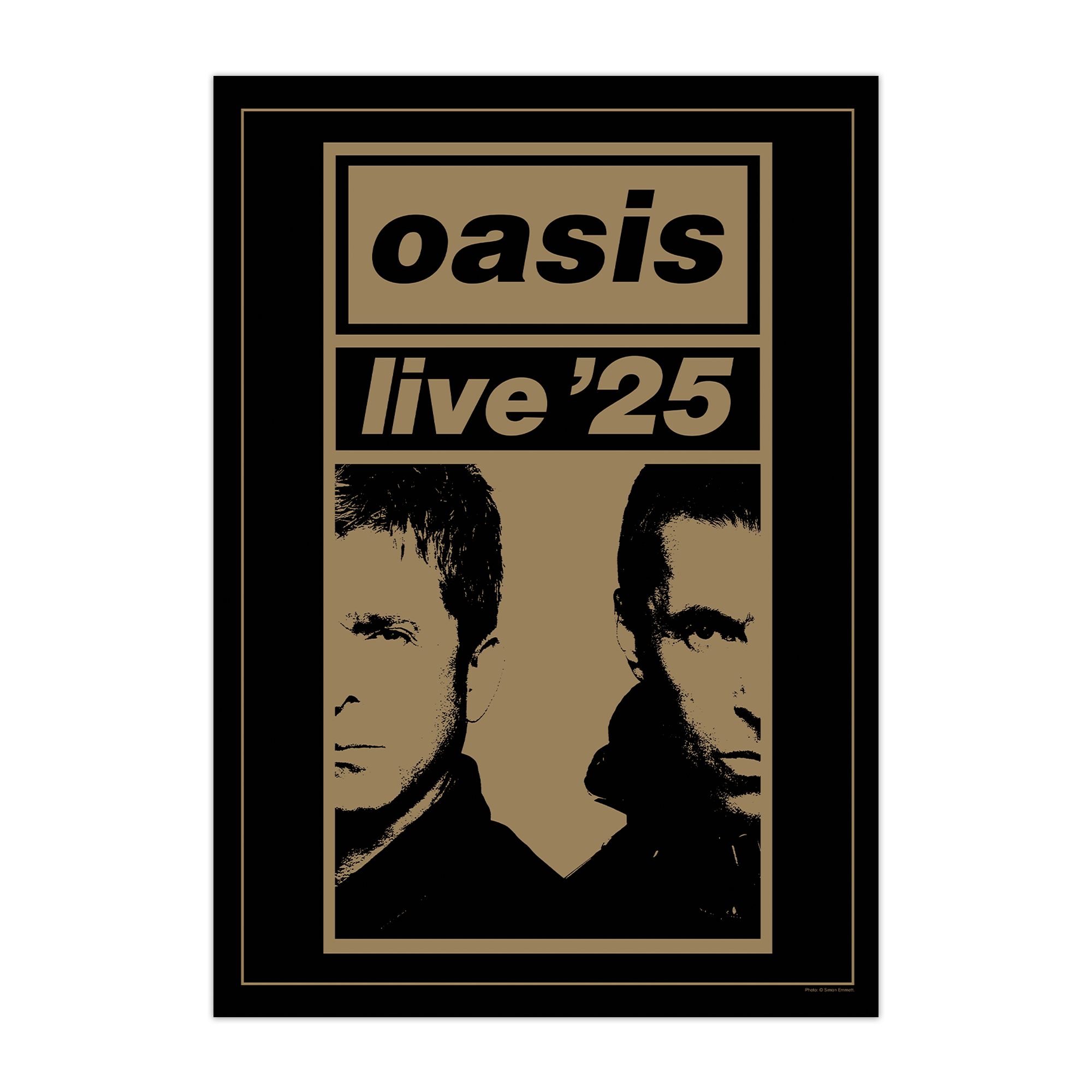 Gold Half Faces Live '25 Poster – Aus Oasis Live 2025 Gold Half Faces Live '25 Poster – Aus Oasis Live 2025