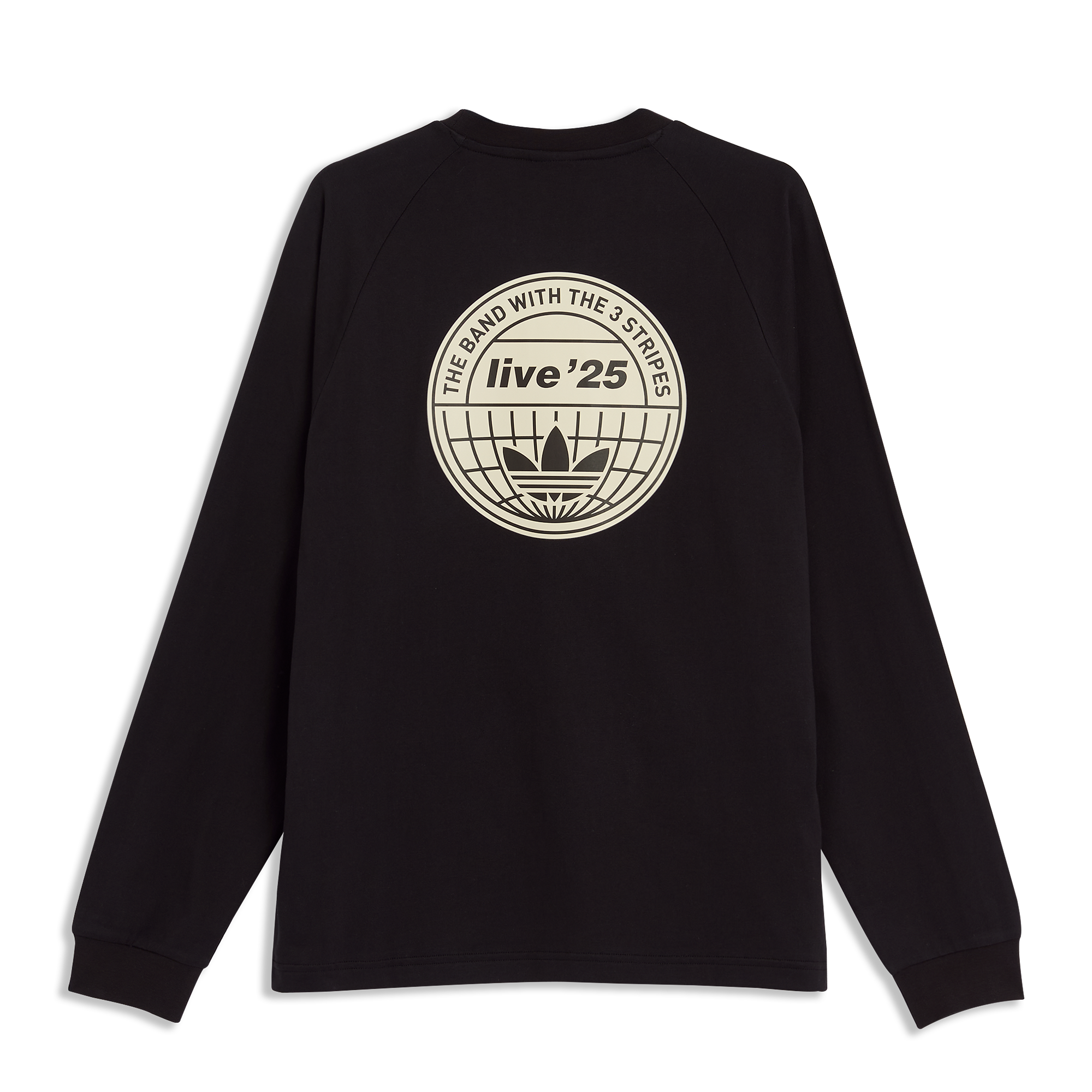 Live '25 adidas 3 Stripes Long Sleeve T-Shirt Black