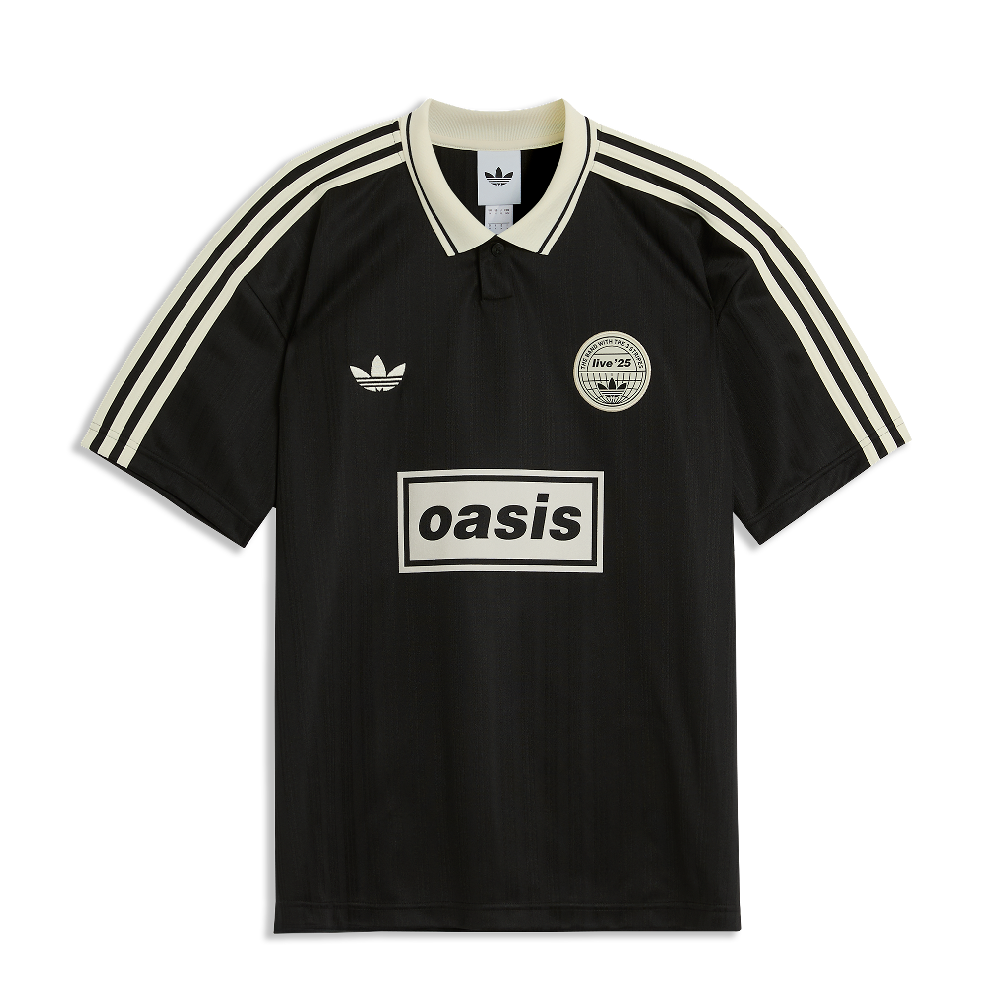 Live '25 adidas Football Shirt Black – Aus Oasis Live 2025