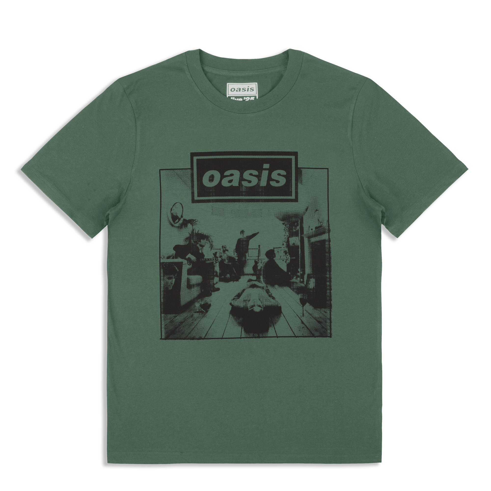 Live '25 Definitely Maybe T-Shirt Green – Aus Oasis Live 2025