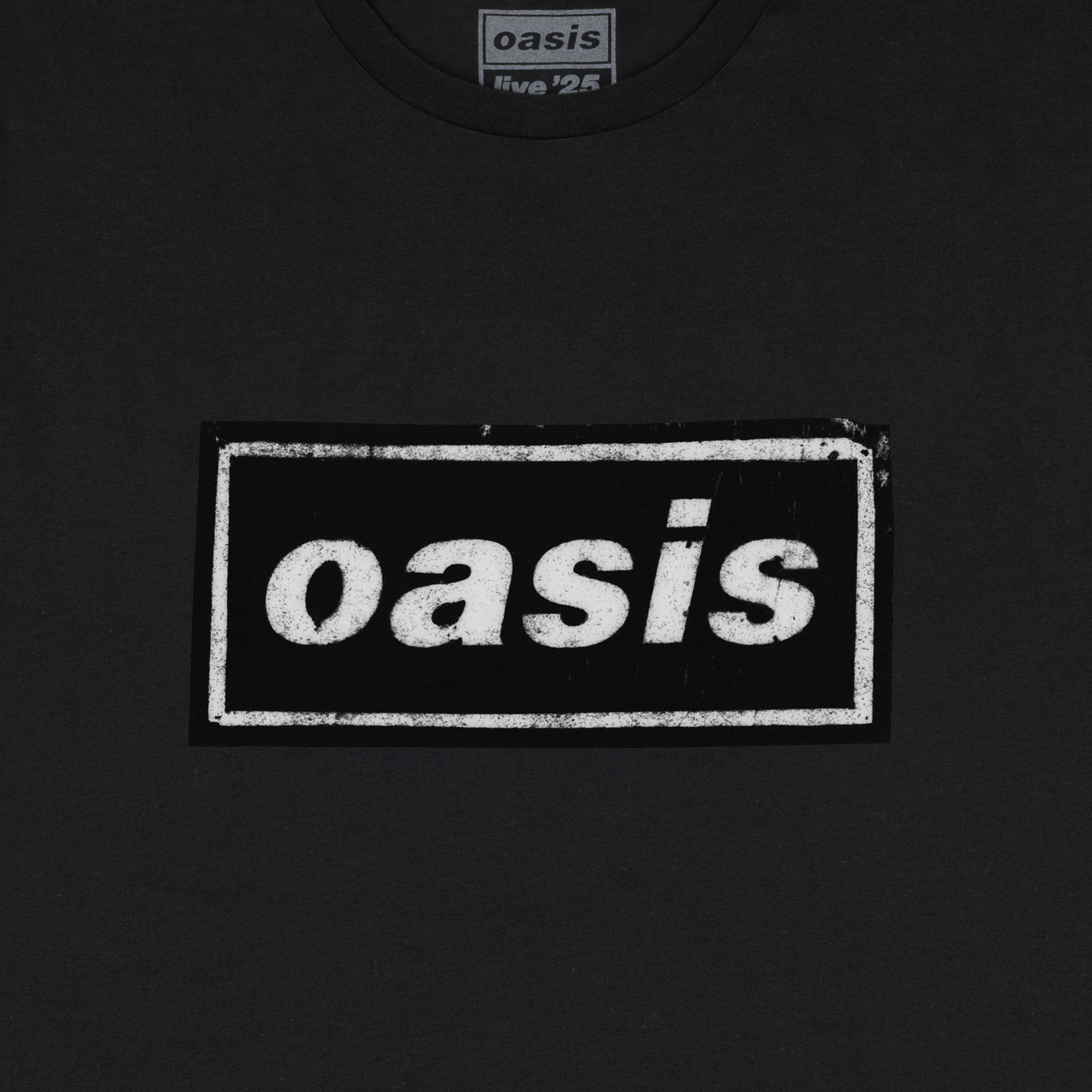 Live '25 Stencil Logo T-Shirt Black – Aus Oasis Live 2025