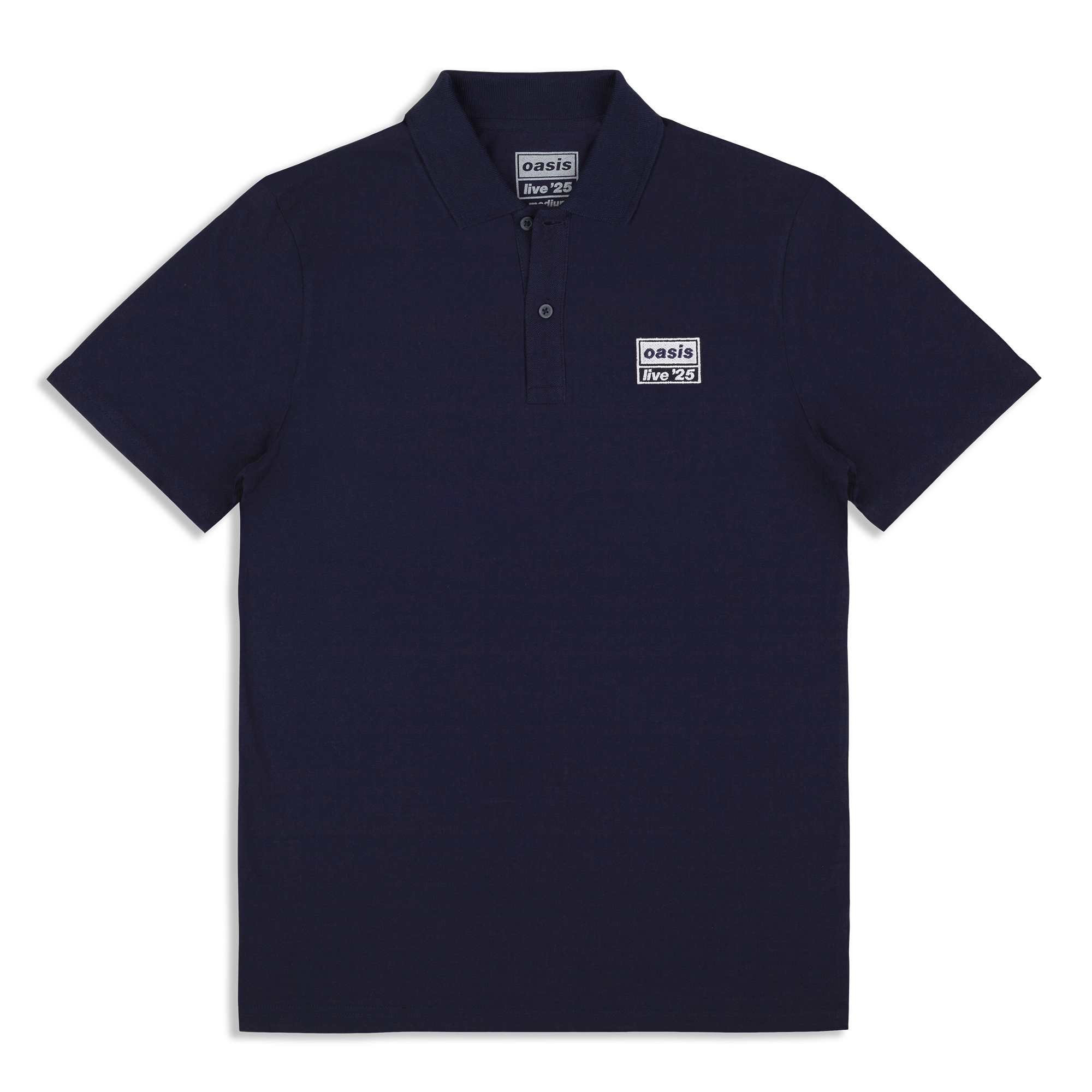 Live '25 Tour Logo Polo Shirt Navy – Aus Oasis Live 2025