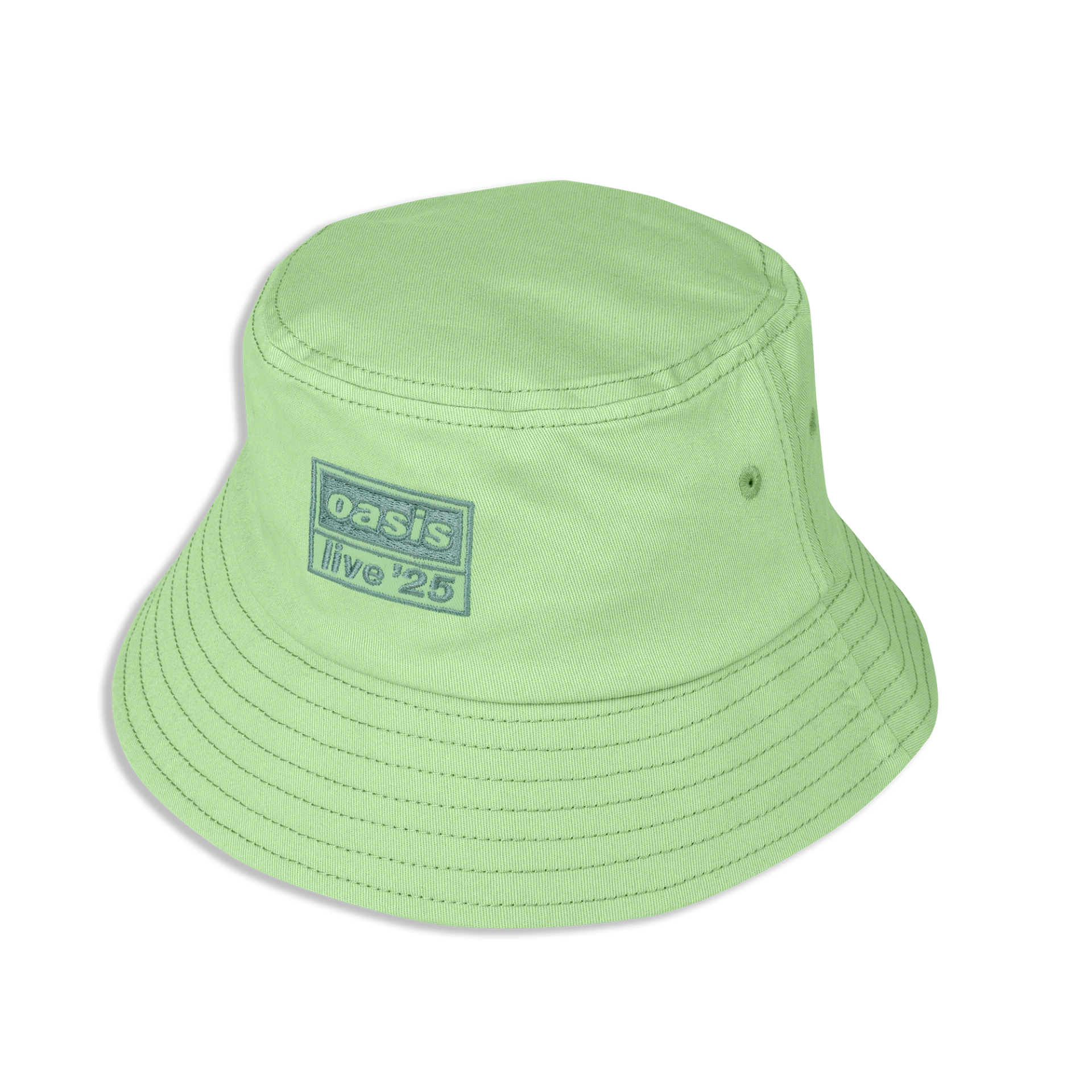 Live '25 Embroidered Logo Bucket Hat Mint – Aus Oasis Live 2025