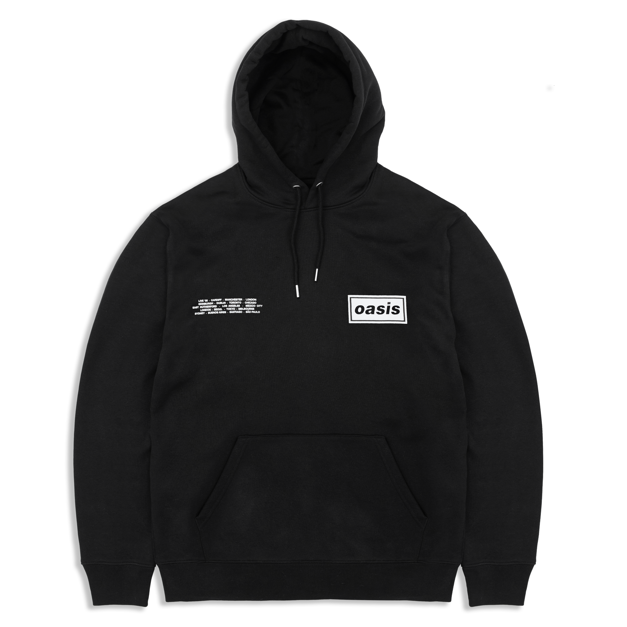 Live '25 Global Cities Logo Hoodie Black – Aus Oasis Live 2025