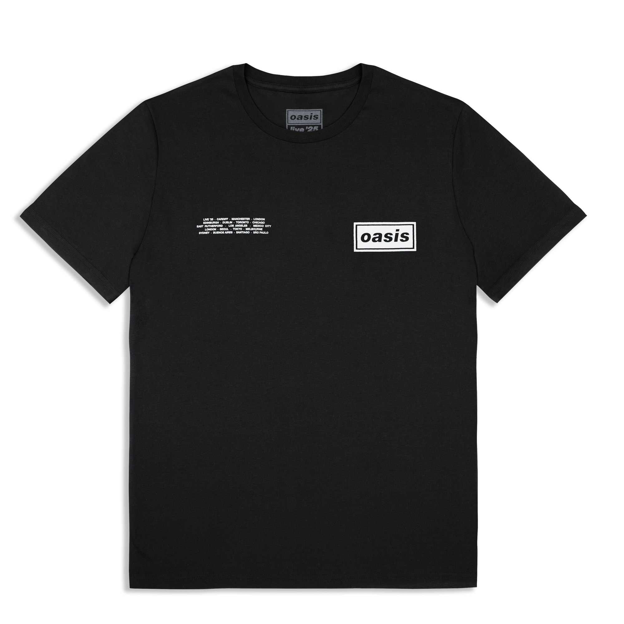 OASIS LIVE 2025 LOGO TEE Tシャツ Live '25 Global Cities Logo T-Shirt Black – Aus Oasis Live 2025